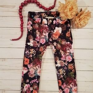 H&M Toddler floral jeans 2-3T